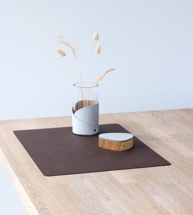 LIND DNA Nupo Placemat Square L (Dark Brown) - Panache (Koksijde)