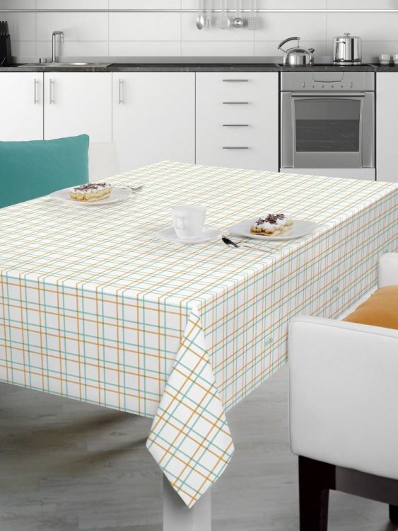 Lola Tafelkleed PVC 140x250cm - 123 Check Pacific (Multi) - Panache (Koksijde)