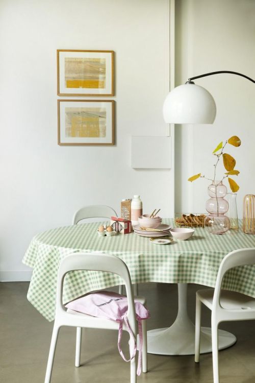 Lola Tafelkleed PVC 140x250cm - Small Chiwy Mintgrey (Multi) - Panache (Koksijde)