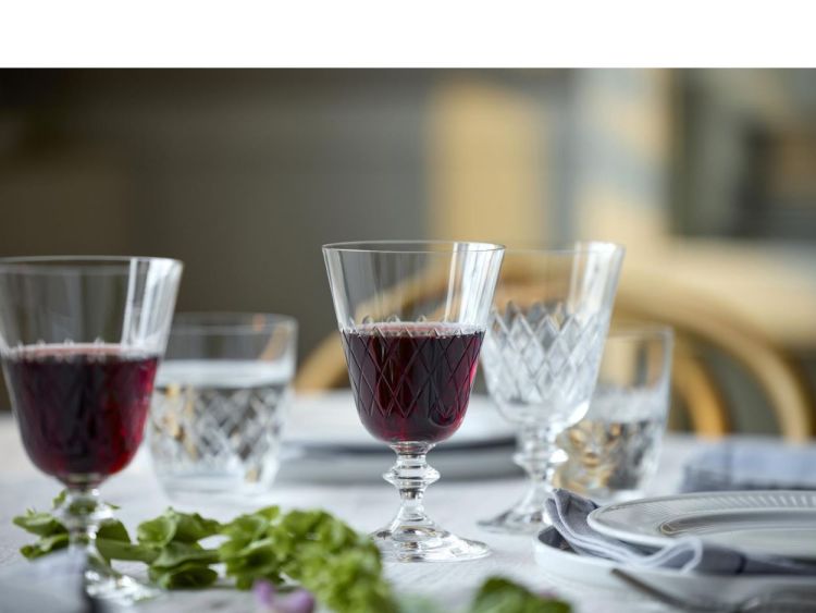 Lyngby Glass 2 Eaton Rode Wijnglazen 26cl (Transparant) - Panache (Koksijde)