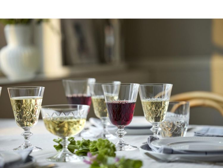 Lyngby Glass 2 Eaton Rode Wijnglazen 26cl (Transparant) - Panache (Koksijde)