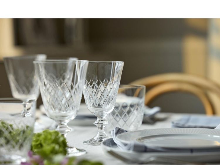 Lyngby Glass 2 Eaton Witte Wijnglazen 23cl (Transparant) - Panache (Koksijde)