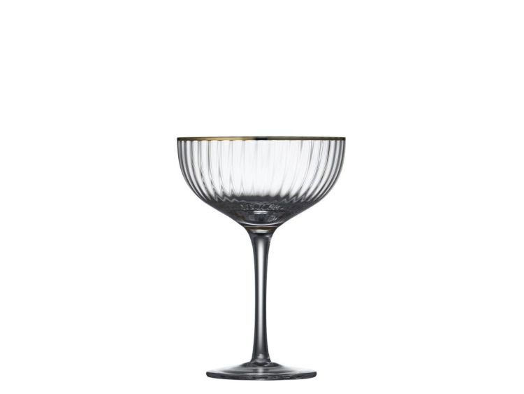 Lyngby Glass 4 Cocktailglazen Palermo Gold 315ml (Gold) - Panache (Koksijde)