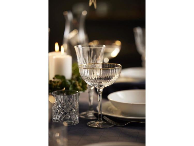 Lyngby Glass 4 Cocktailglazen Palermo Gold 315ml (Gold) - Panache (Koksijde)