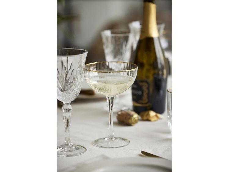 Lyngby Glass 4 Cocktailglazen Palermo Gold 315ml (Gold) - Panache (Koksijde)