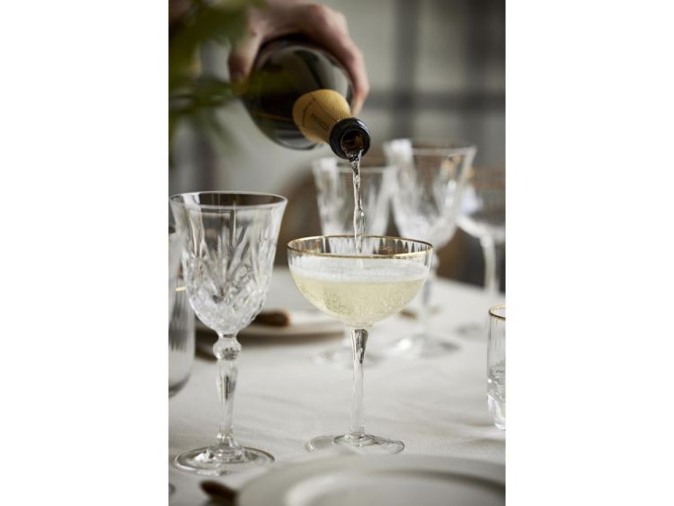 Lyngby Glass 4 Cocktailglazen Palermo Gold 315ml (Gold) - Panache (Koksijde)