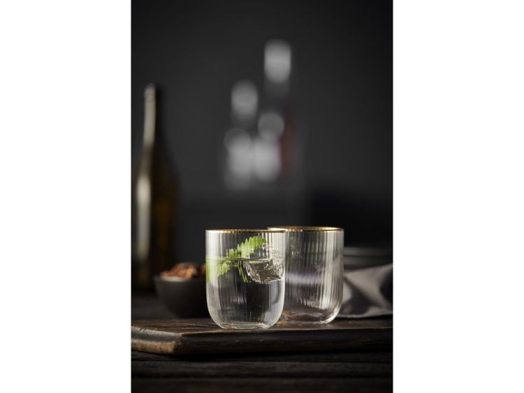 Lyngby Glass 4 waterglazen 350ml Palermo Gold (Gold) - Panache (Koksijde)