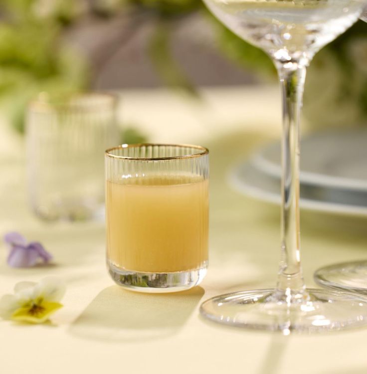 Lyngby Glass 6 Shotglazen 6cl Palermo Gold (Gold) - Panache (Koksijde)