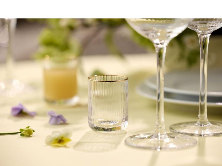 Lyngby Glass 6 Shotglazen 6cl Palermo Gold (Gold) - Panache (Koksijde)