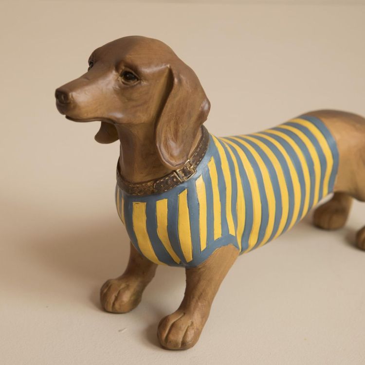 Mahe Homeware Dachshund Jimmy (Blue/Yellow) - Panache (Koksijde)