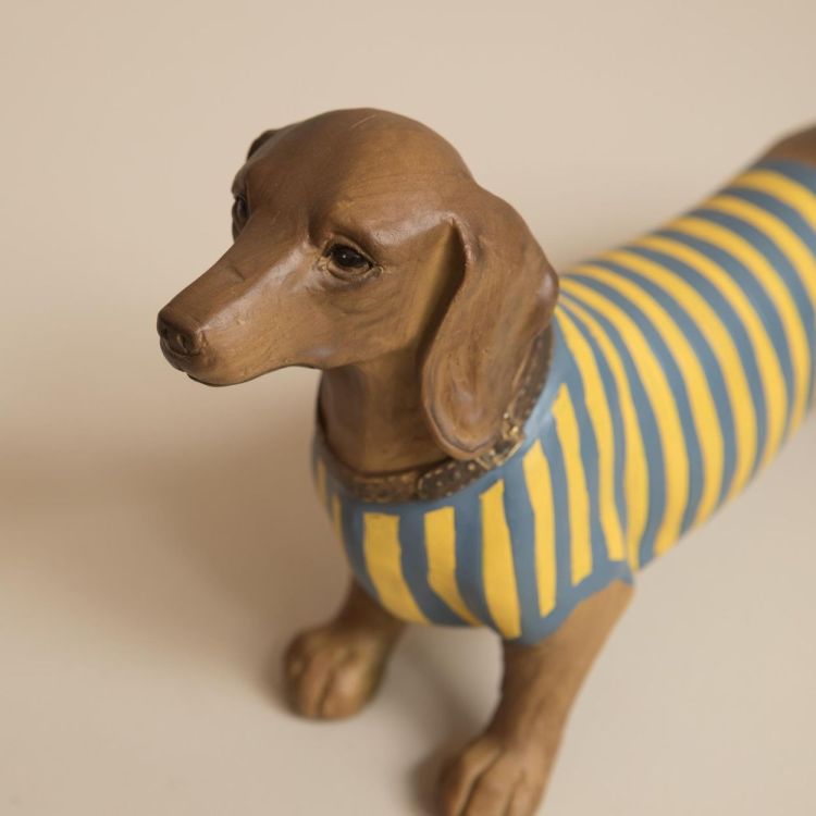 Mahe Homeware Dachshund Jimmy (Blue/Yellow) - Panache (Koksijde)