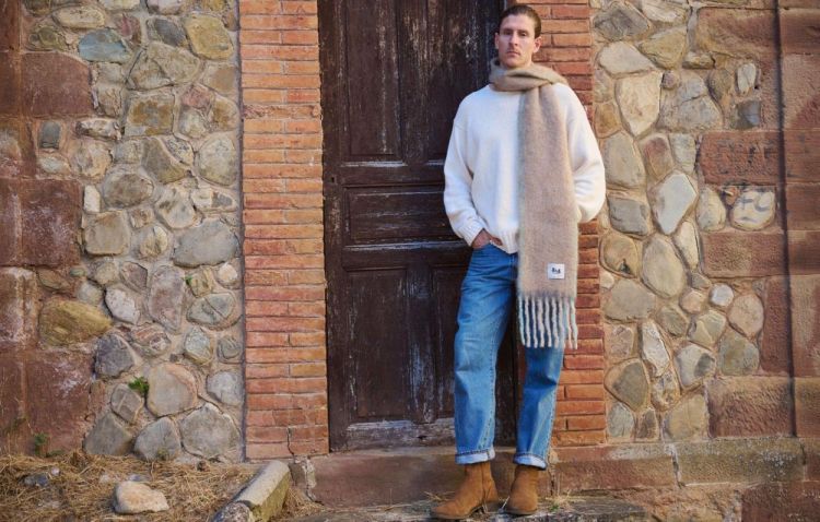 Mantas Ezcaray Twist Frame Foulard 22x250cm () - Panache (Koksijde)