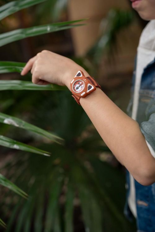 Mava Design Montre slap Panda roux (Bruin) - Panache (Koksijde)