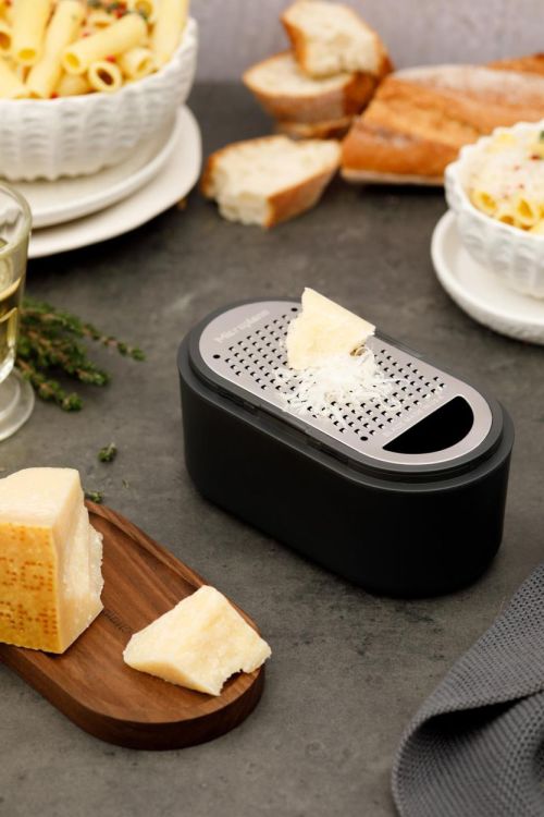 Microplane Rasp met opvangbak (Zwart) - Panache (Koksijde)