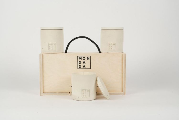 Mon Dada Set 3 kaarsen Mon Petit Dada - Black Sea (Desert) - Panache (Koksijde)