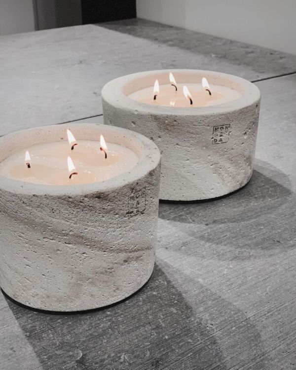 Mon Dada Urban Candle L - Down to earth (Grey) - Panache (Koksijde)