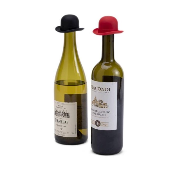 Monkey Business Bowler Bottle Stoppers (rood-zwart) - Panache (Koksijde)