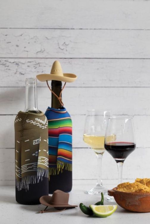 Monkey Business Desperados de Vino - Set de 2 rafraîchisseurs et 2 bouchons à vin (Multi) - Panache (Koksijde)