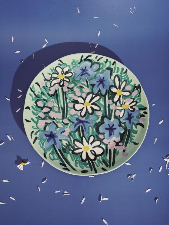 Nel Maertens Serveerbord Ø35cm - Serving Spring (Green) - Panache (Koksijde)