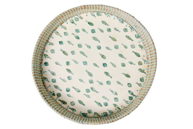 Novità Home Plateau Herbe de mer et Mosaïque Ø40 cm (Multi) - Panache (Koksijde)