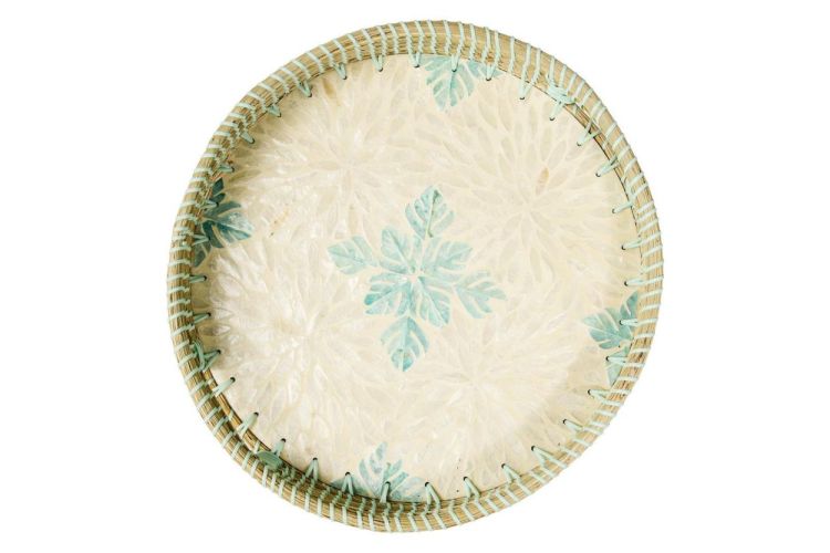 Novità Home Dienblad Zeegras en Mozaïek Ø40cm (Multi) - Panache (Koksijde)