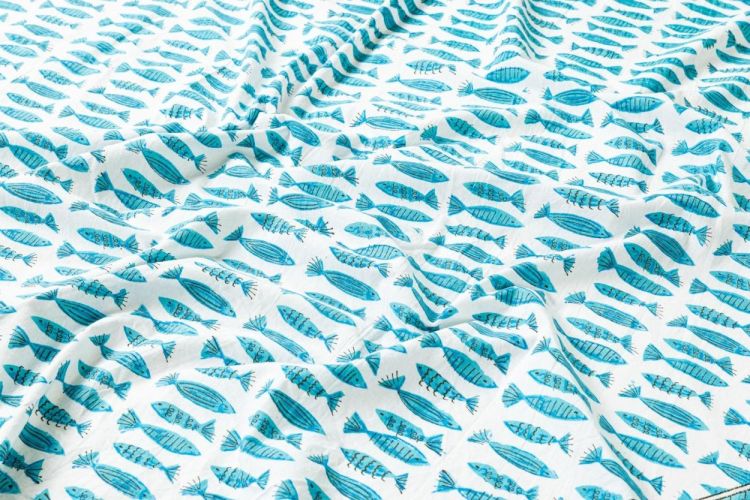 Novità Home Nappe Fish 140x180cm (Blauw) - Panache (Koksijde)