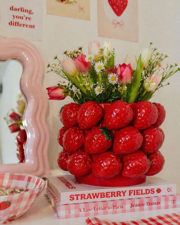 Novità Home Vase Fraises (Rood) - Panache (Koksijde)