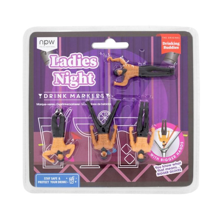 NPW Gifts Glasmarkers Ladies Night 4-delig (Multi) - Panache (Koksijde)