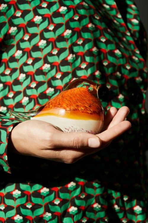 Octaevo Glass Bird Atlas (Orange/Pink) - Panache (Koksijde)