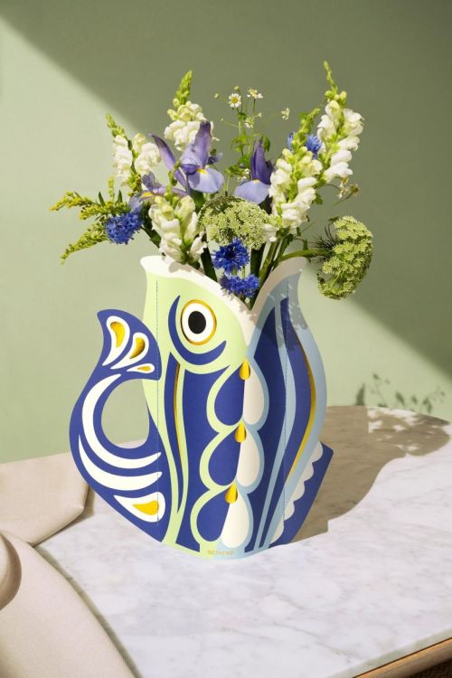 Octaevo Vase en papier Fish (Blue) - Panache (Koksijde)