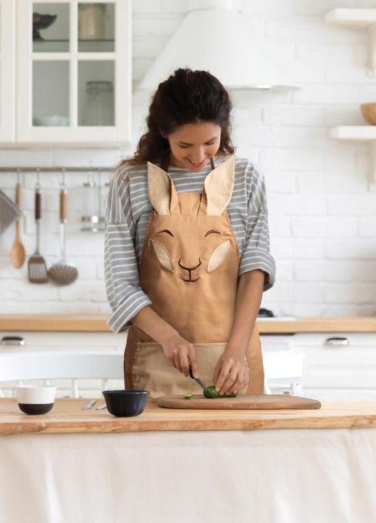 Ototo Design Aproo - keukenshort met ovenwanten (Bruin) - Panache (Koksijde)