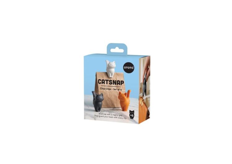 Ototo Design Catsnap - set van 6 vershoudclips (Multi) - Panache (Koksijde)