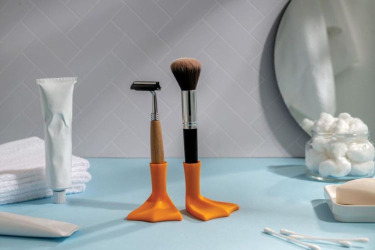 Ototo Design Duck Clean - set van 2 tandenborstelhouders (Bruin) - Panache (Koksijde)