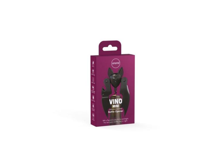 Ototo Design Tire-bouchon et décapsuleur Vino Mini (Zwart) - Panache (Koksijde)
