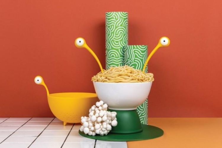 Ototo Design Pasta monster pasta servers (Geel) - Panache (Koksijde)