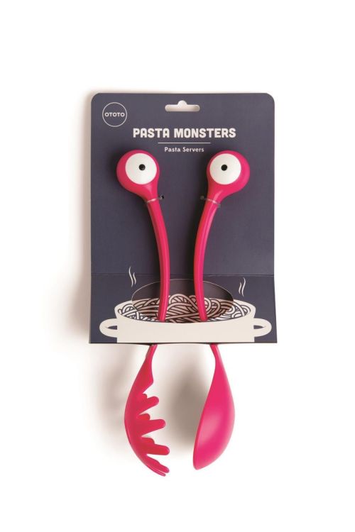 Ototo Design Pasta monster pasta servers (Roze) - Panache (Koksijde)