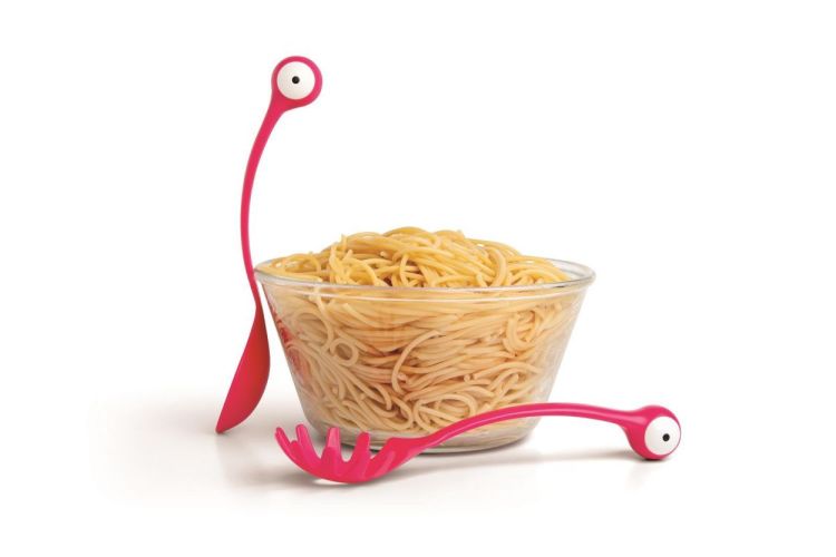 Ototo Design Pasta monster pasta servers (Roze) - Panache (Koksijde)