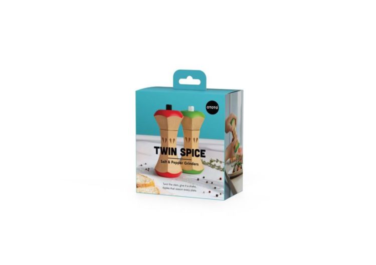 Ototo Design Twin Spice - peper- en zoutmolen (Rood / Groen) - Panache (Koksijde)