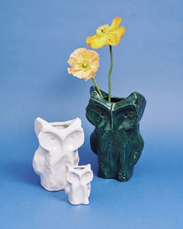 Marni Owl Vase S After Midnight Marni (White) - Panache (Koksijde)
