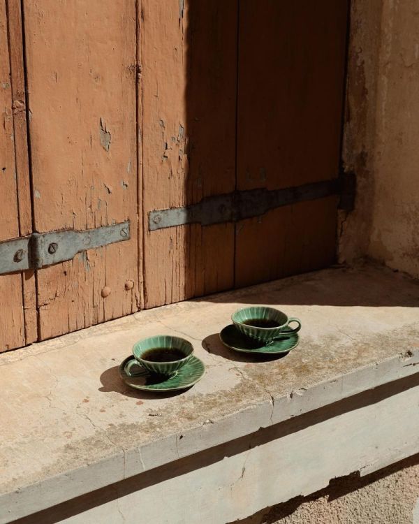 Pascale Naessens Sous-tasse pour tasse à cappuccino - Verde Lanza (Groen) - Panache (Koksijde)