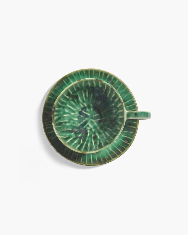 Pascale Naessens Sous-tasse pour tasse à cappuccino - Verde Lanza (Groen) - Panache (Koksijde)