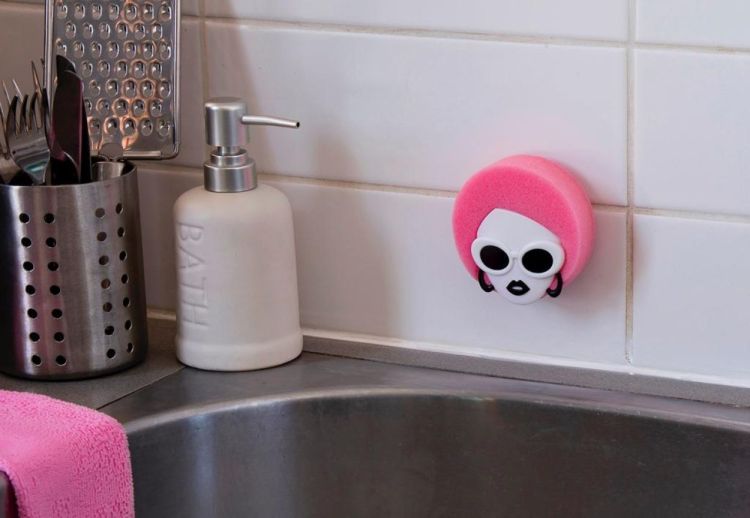 Peleg Design Dishco Girl sponshouder met spons (Wit) - Panache (Koksijde)