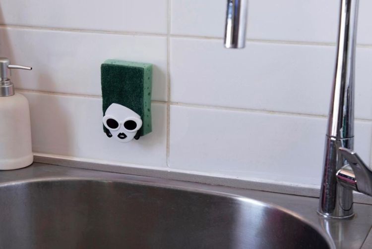 Peleg Design Dishco Girl sponshouder met spons (Wit) - Panache (Koksijde)