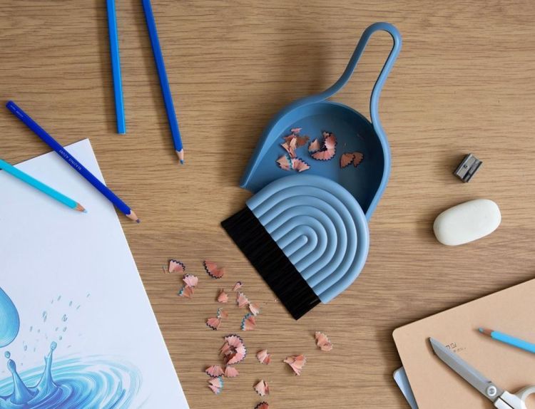 Peleg Design DustArch vuilblik en handborstel (Blauw) - Panache (Koksijde)