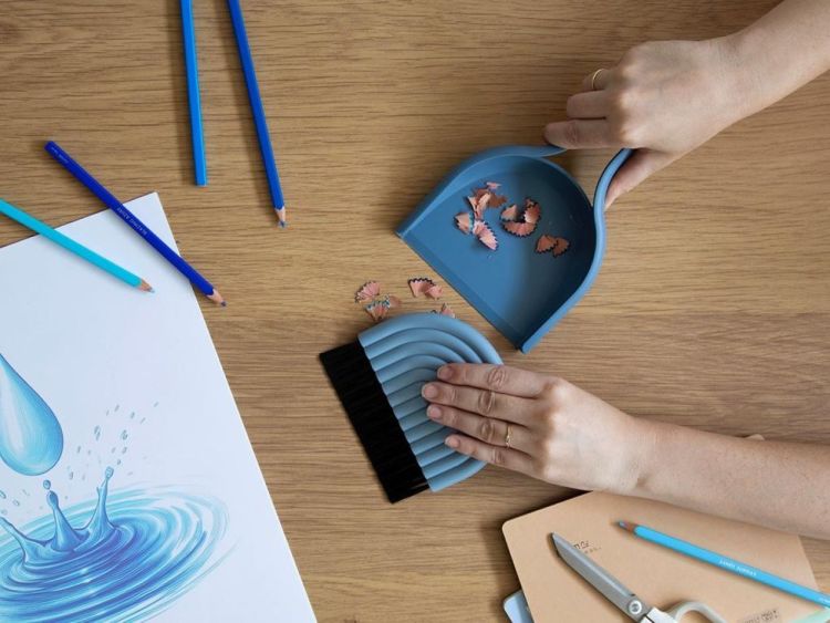 Peleg Design DustArch vuilblik en handborstel (Blauw) - Panache (Koksijde)