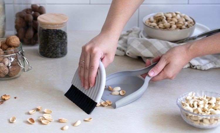 Peleg Design DustArch vuilblik en handborstel (Grijs) - Panache (Koksijde)