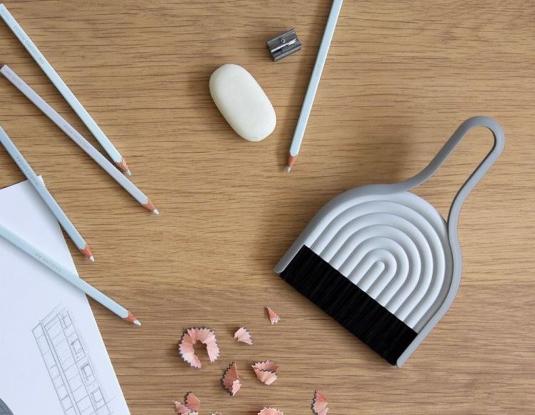 Peleg Design DustArch vuilblik en handborstel (Grijs) - Panache (Koksijde)