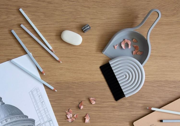 Peleg Design DustArch vuilblik en handborstel (Grijs) - Panache (Koksijde)