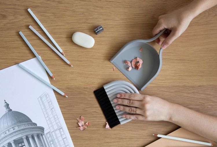 Peleg Design DustArch vuilblik en handborstel (Grijs) - Panache (Koksijde)