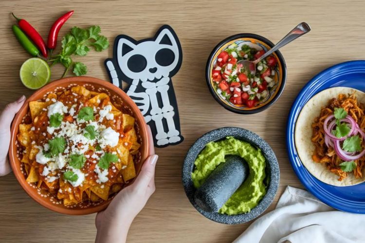 Peleg Design Skelicat - set van 2 onderzetters (Zwart & Wit) - Panache (Koksijde)